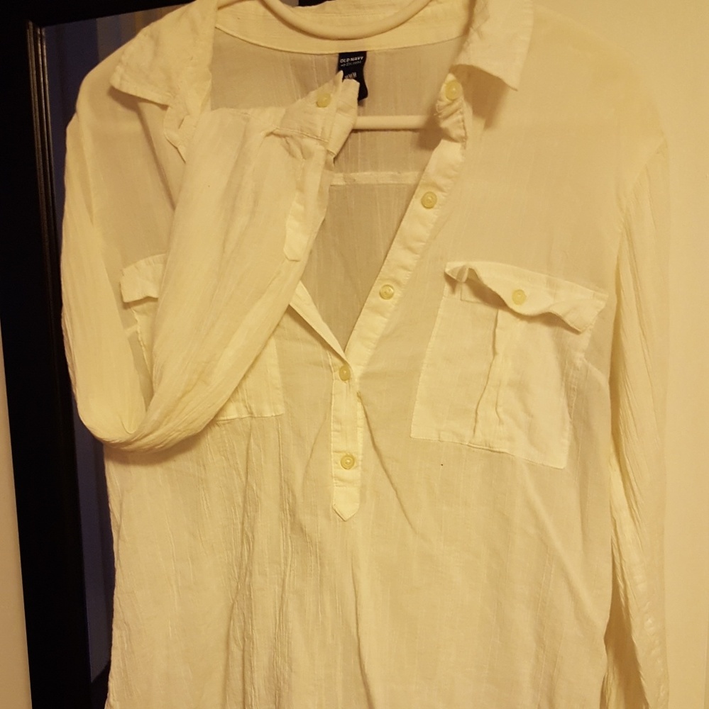 Women's small white long sleeve shirt